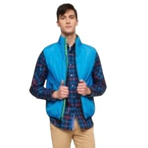 Robert Graham Men’s Quilted Puffer Vest Reversible Blue and Green Size 3XL